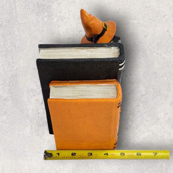 Black Cat Halloween Book Stack Decor Witch Hat Magic Spirits Tricks Cute Ashland - Picture 10 of 11